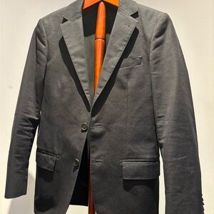 Club Monaco Black Cotton Men's Blazer 36S